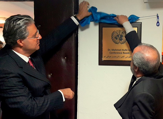  Dedicating the UN Common Premises’ Conference Room to Dr. Hulki Uz in his honour and lasting memory