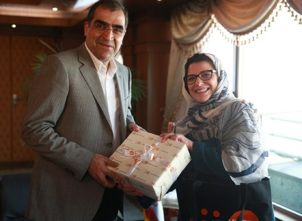  Dr. Leila Joudane, UNFPA Representative in the IRI meeting H.E. Dr. Hassan Ghazizadeh Hashemi, the Minister of Health and Medical Education